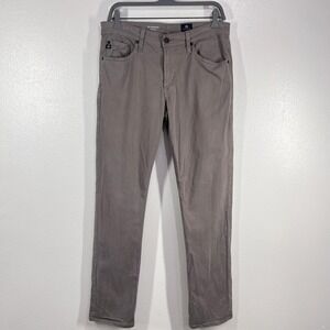 AG‎ Adriano Goldschmied Graduate Tailored Leg Pants Brown Cotton Blend 31x32